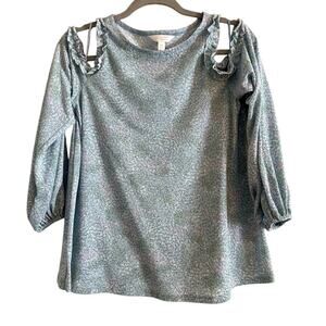 LC Lauren Conrad Floral Lightweight 3/4 length Sleeve Blouse- Size XS